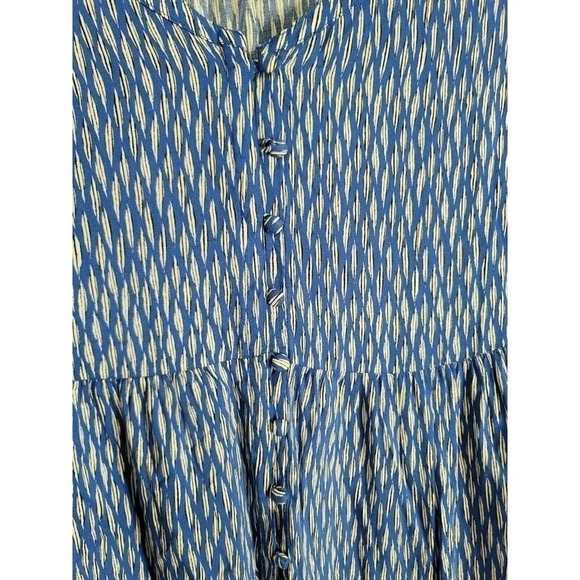 Anthropologie Maeve Lila Tiered Button Up Geometric Pattern Swing Tunic Size XS - Picture 6 of 7
